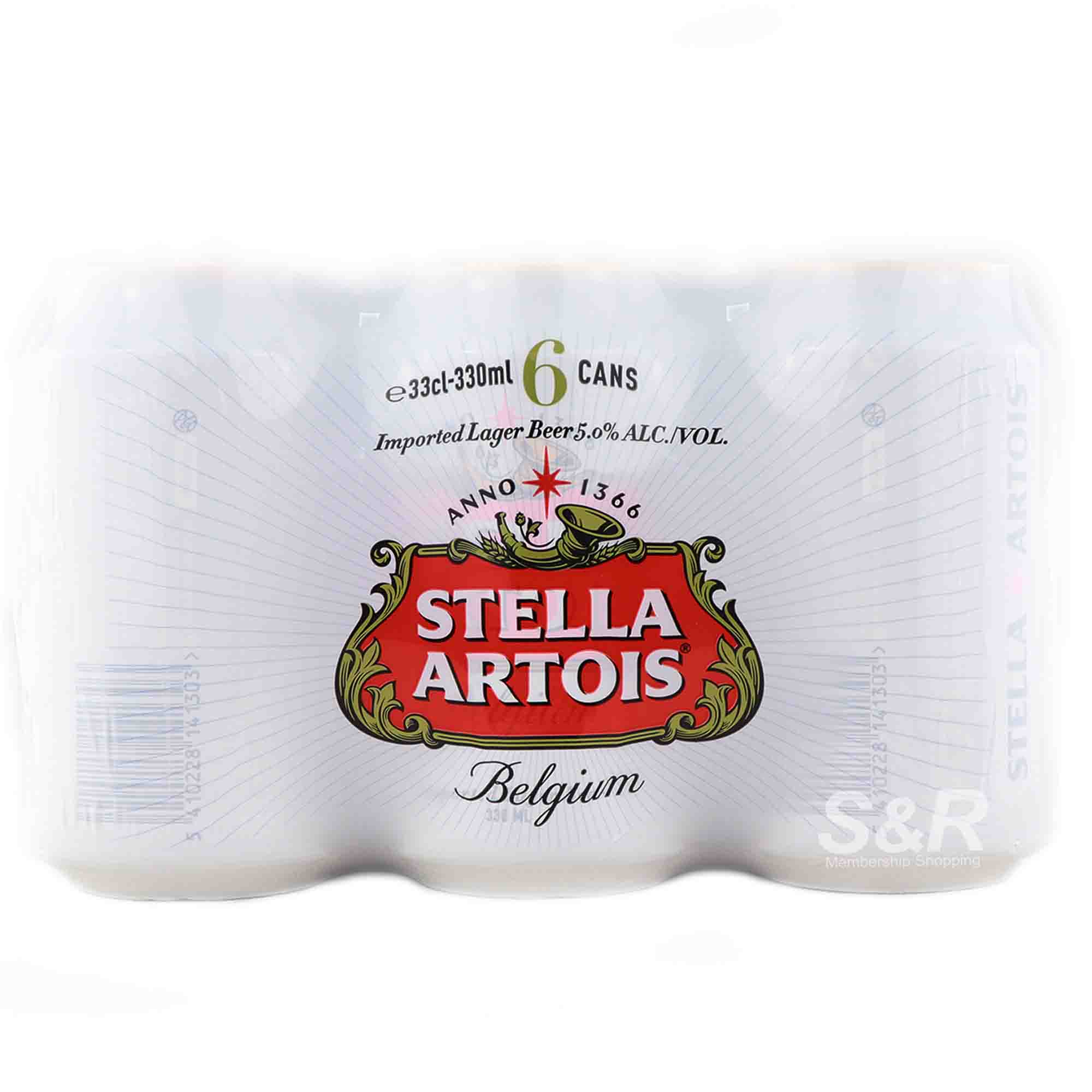 Stella Artois Imported Lager Beer 6 cans